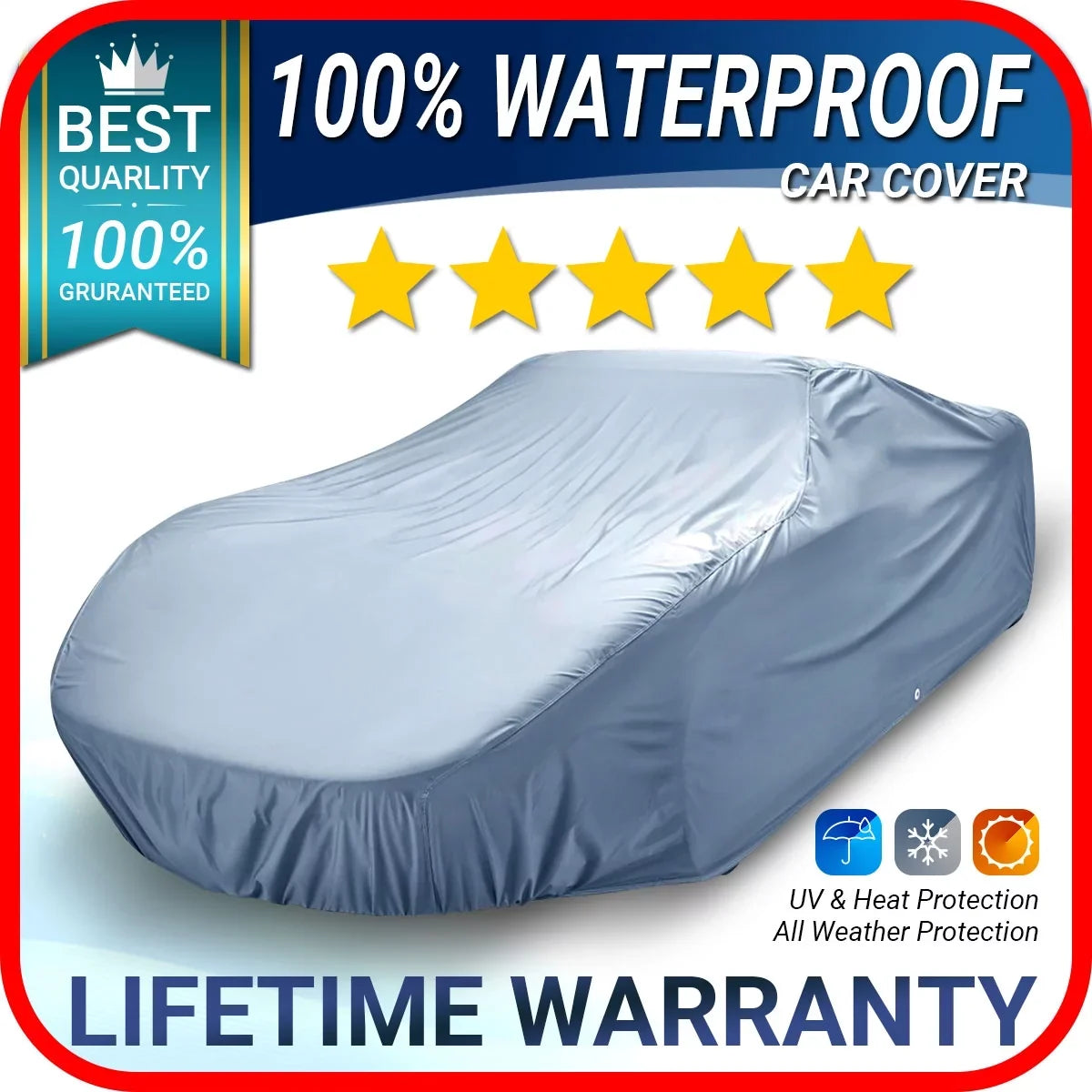 Custom Car Cover Fits: [Oldsmobile Delta 88 4-Door] 1986-1991 Waterproof All-Weather