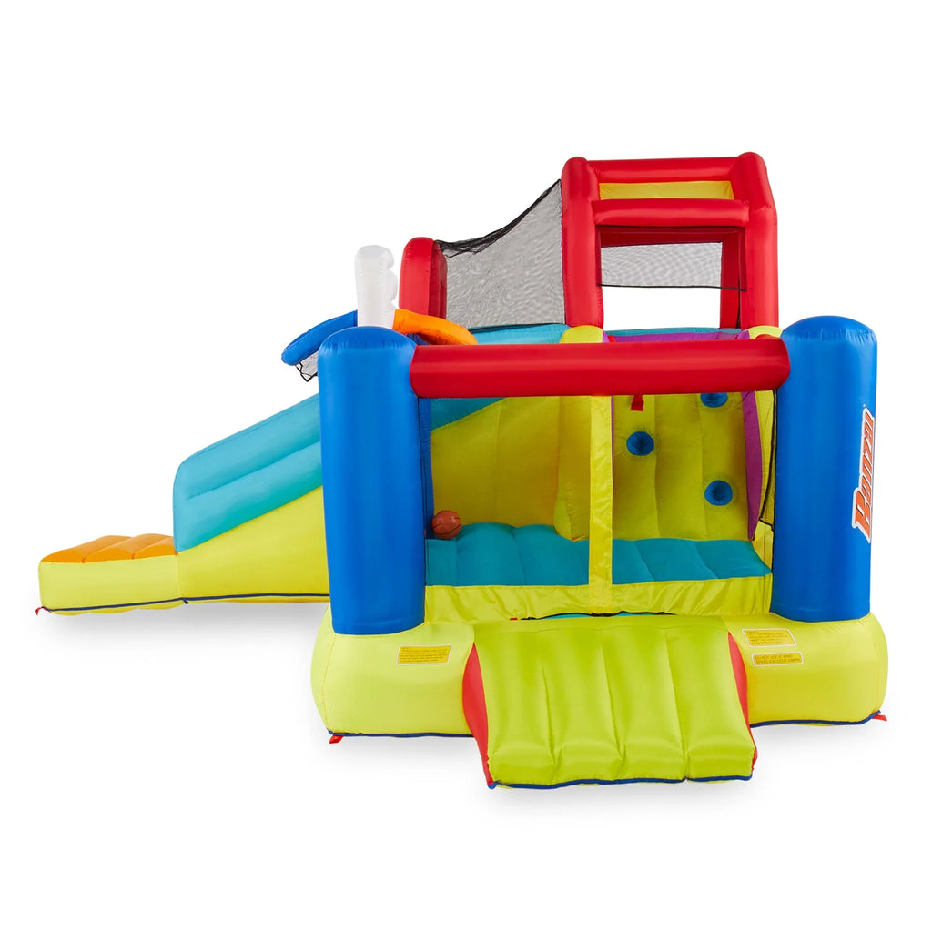 Banzai Outdoor Bounce House with Slide, Climbing Wall & 2 Sports Activities