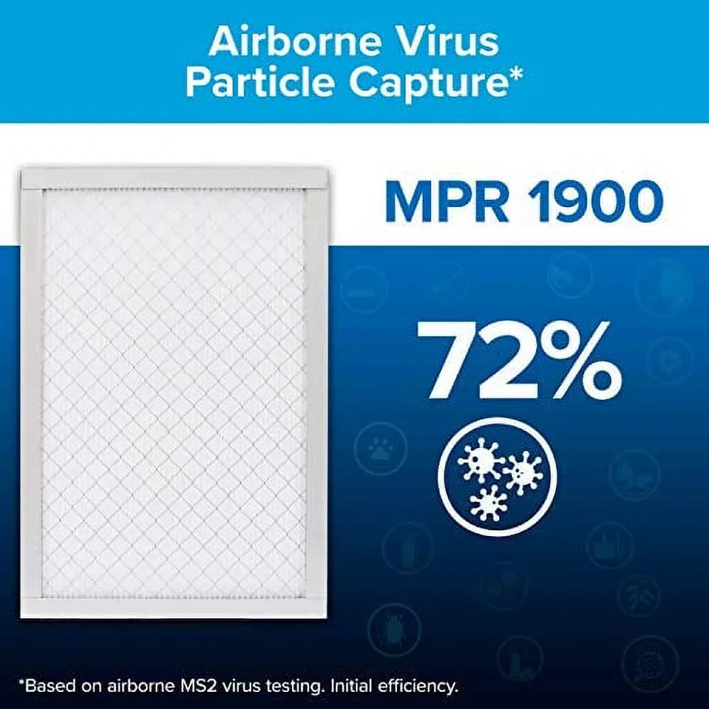 Filtrete 16x20x1, AC Furnace Air Filter, MPR 1900, Healthy Living Ultimate Allergen, 6-Pack (exact dimensions 15.69 x 19.69 x 0.78)