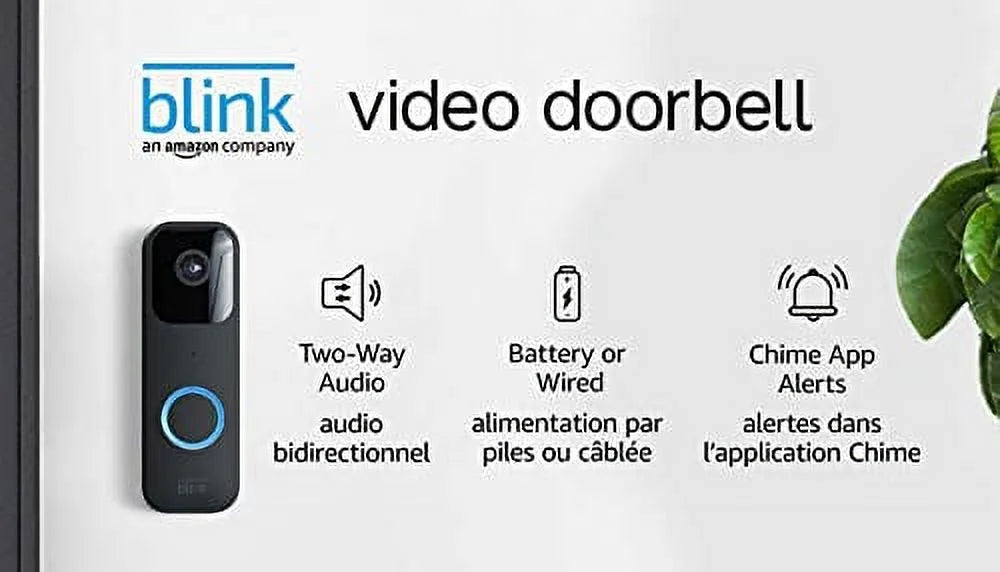 Introducing Blink Video Doorbell + Sync Module 2 | Two-way audio, HD video, motion and chime app alerts and Alexa enabled — wired or wire-free (Black)