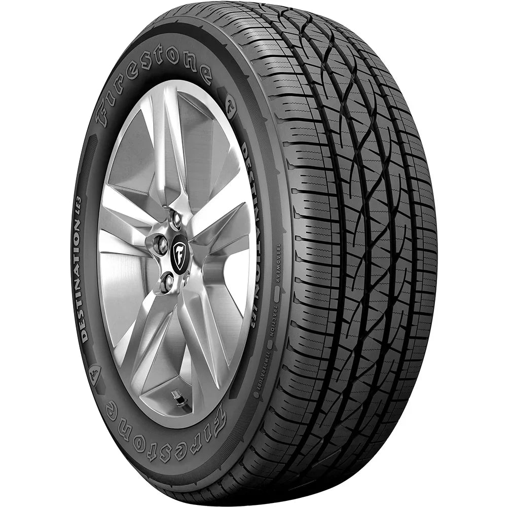 Set of 4 (FOUR) Firestone Destination LE3 255/60R19 109H A/S All Season Tires Fits: 2010 Buick Enclave CXL, 2021 Lincoln Aviator Base