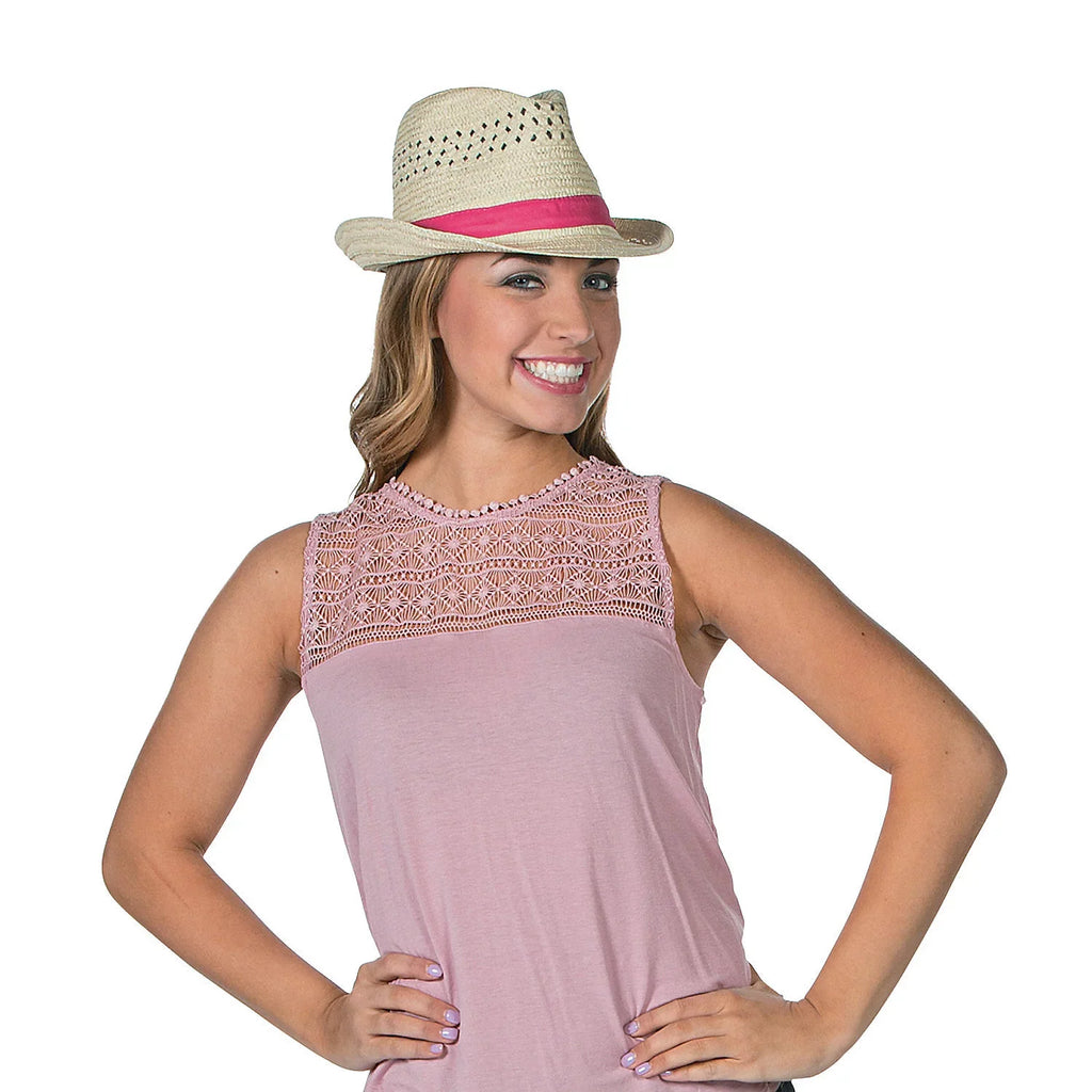 Fedora With Band - Party Wear - 12 Pieces