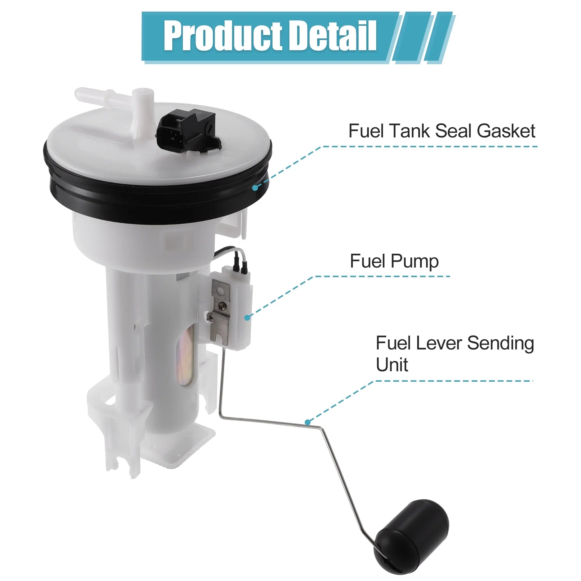 Unique Bargains 1 Set Electric Fuel Pump Module Assembly for Suzuki King Quad 450 500 700 750 2005-2021 Plastic Metal