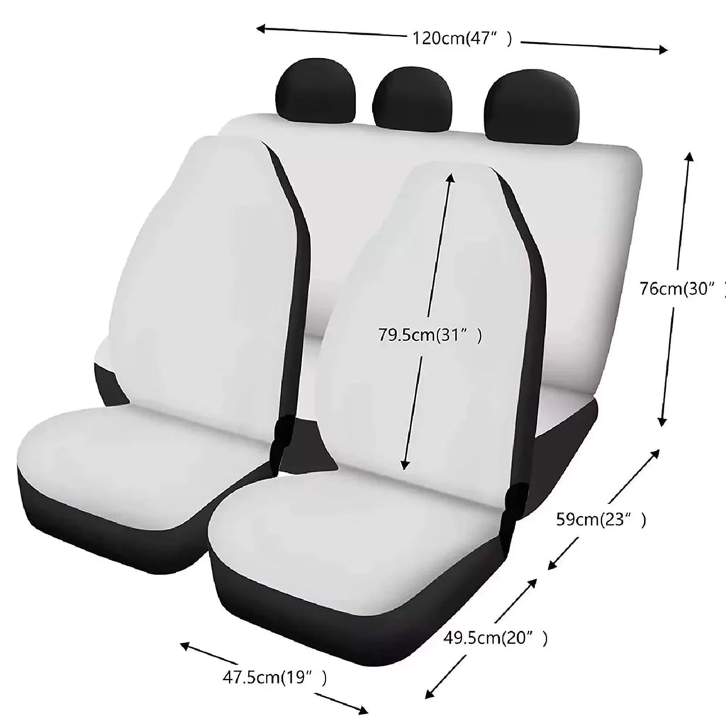 Binienty Car Seat Cover for Carseat SUV Van Auto Interior Accessories,Center Console Pad,Front Back Seat Protector Cover,Steering Wheel Pad,Armrest Cover,8pcs Running Horse Western Aztec Design