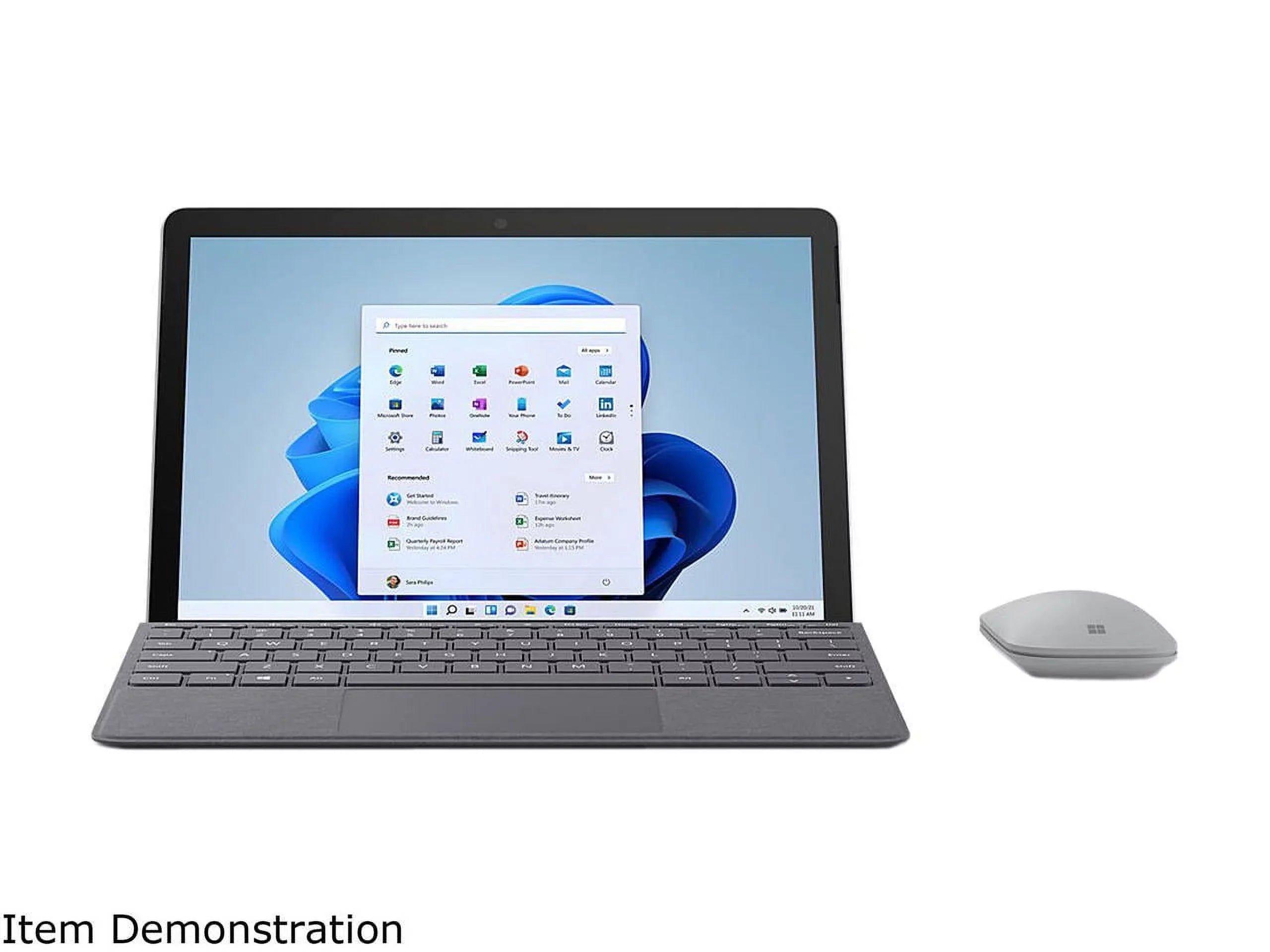 Microsoft Surface Go 3 10.5" Pixel Sense Display, 10 Point Multi-Touch, Intel Core i3-10100Y, 8GB RAM, 128GB SSD, PLatitudeinum, Windows 11, 8VC-00001