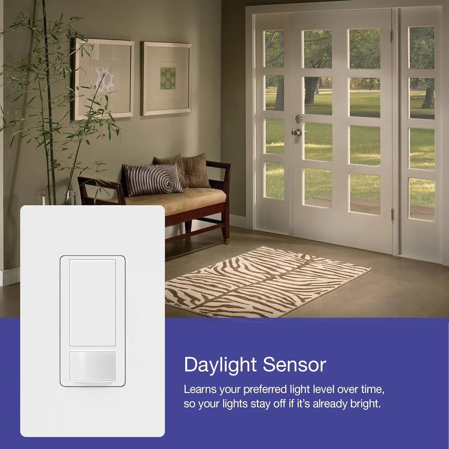 lutron maestro sensor switch (2-pack), 2a, no neutral required, single-pole, ms-ops2-wh, white