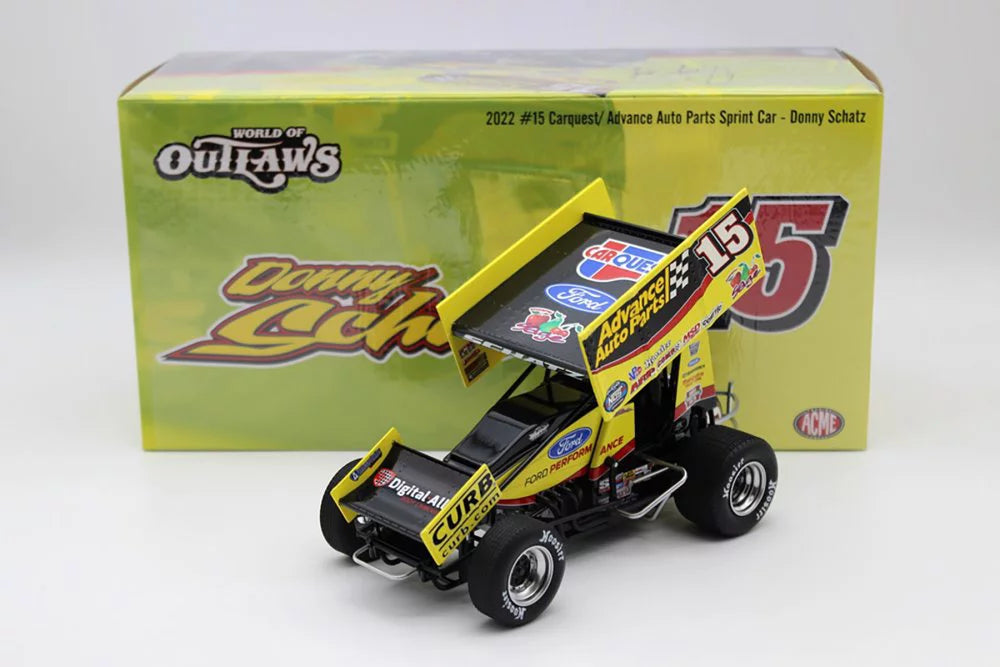 2022 Winged Sprint Car, #15 Donny Schatz - Acme A1822005 - 1/18 Scale Diecast Car