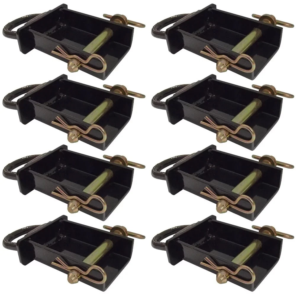RAParts 8 Removable D-Ring Stake Pockets for FLatitude Beds and Utility Trailers with Pockets B38SP