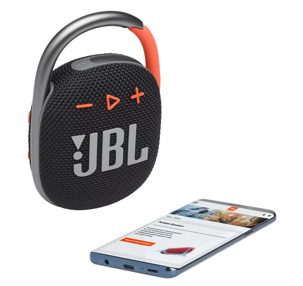 JBL Clip 4 Black Orange Portable Bluetooth Speaker (Open Box) Damage Box