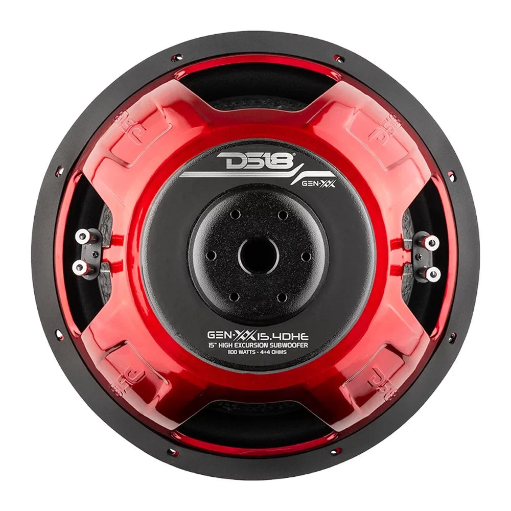 DS18 15" 1200 W High Excursion Subwoofer Dual Voice Coil 4-Ohm GEN-XX15.4DHE