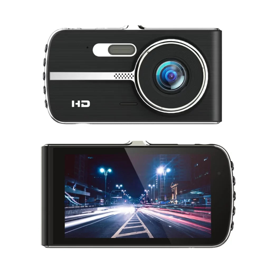 4 inch HD night vision CAR DVR CAMERA dual lens car driving recorder