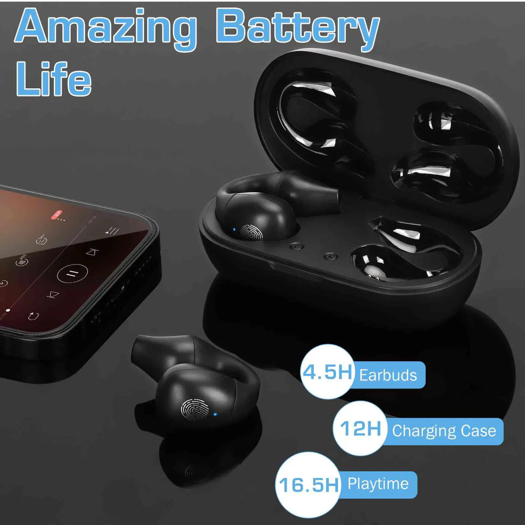 UrbanX QC3 True Wireless Earbuds Bluetooth Headphones Touch Control with Charging Case Stereo Earphones in-Ear Built-in Mic Headset Premium Deep Bass for Zenfone Go ZB500KL - Gray