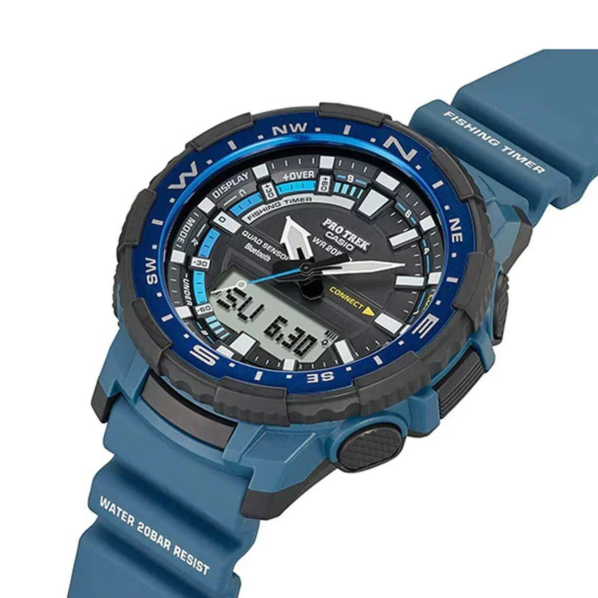 Casio PRTB70-2 Men's Pro Trek Blue Resin Strap Ana-Digi Watch