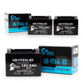 3-Pack UpStart Battery Replacement for 2002 Bombardier (Can-Am) DS90, DS90F, Quest 90CC Factory Activated, Maintenance Free, ATV Battery - 12V, 3Ah, UB-YTX4L-BS