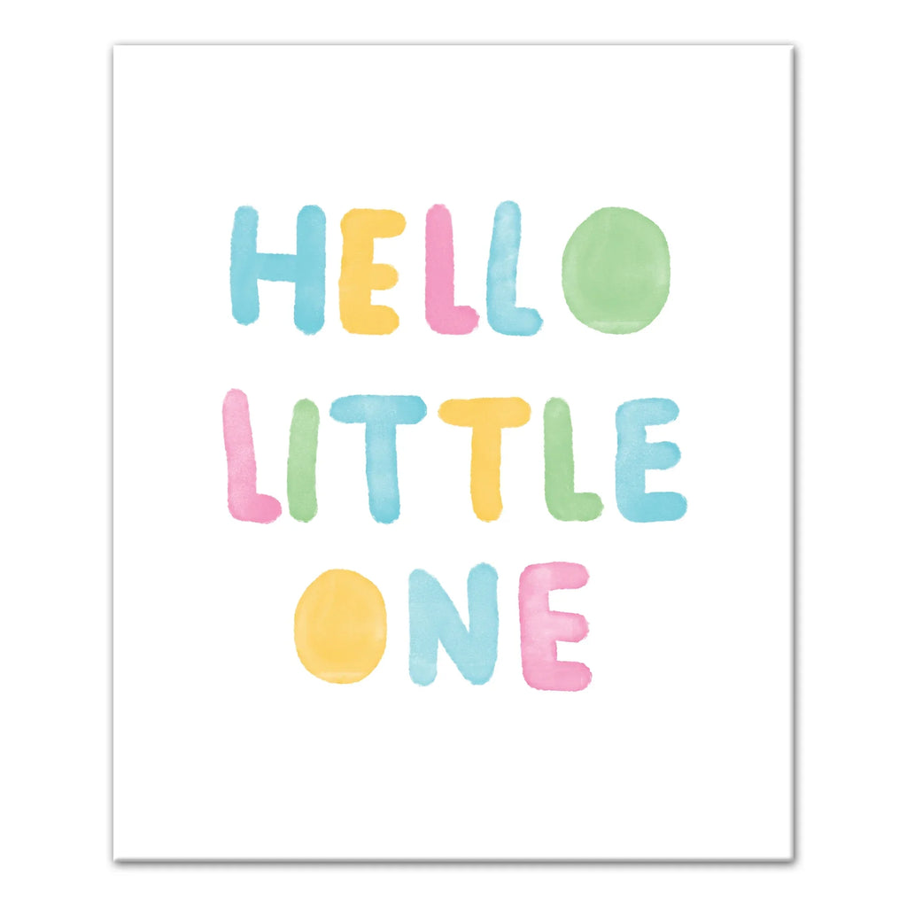 Creative Products Hello Little One Colorful 20x24 Canvas Wall Art