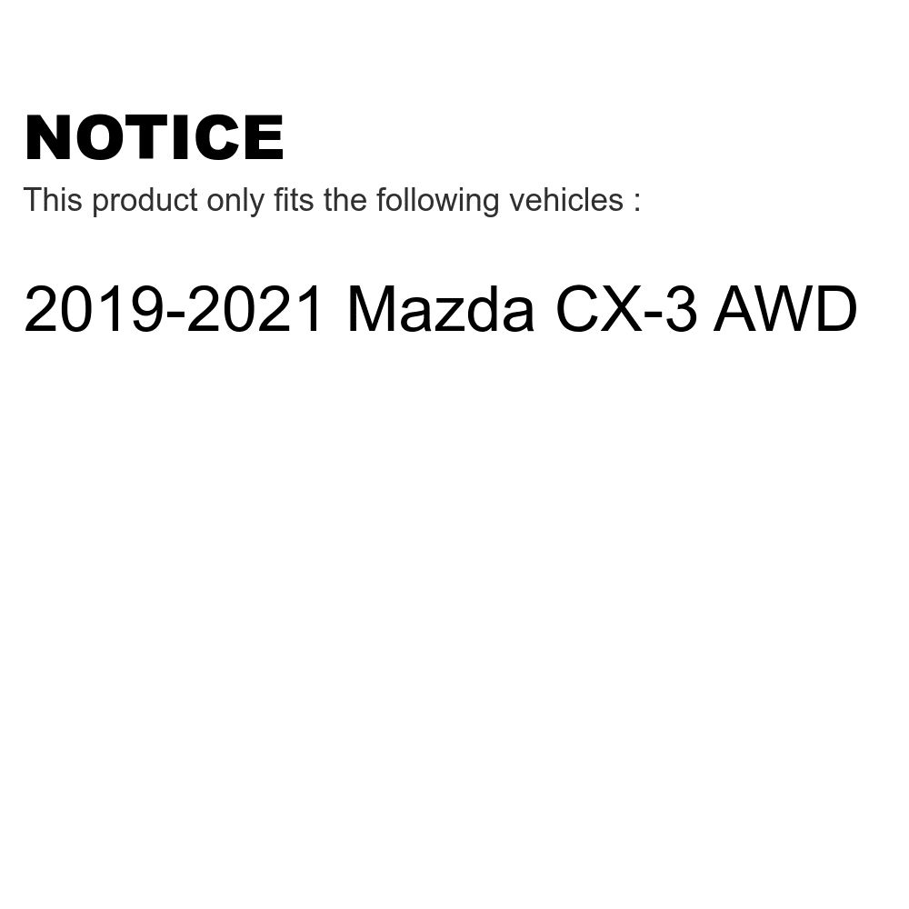 Transit Auto - Front Rear Coated Drilled Slotted Disc Brake Rotors And Semi-Metallic Pads Kit For 2019-2021 Mazda CX-3 AWD KDF-100589