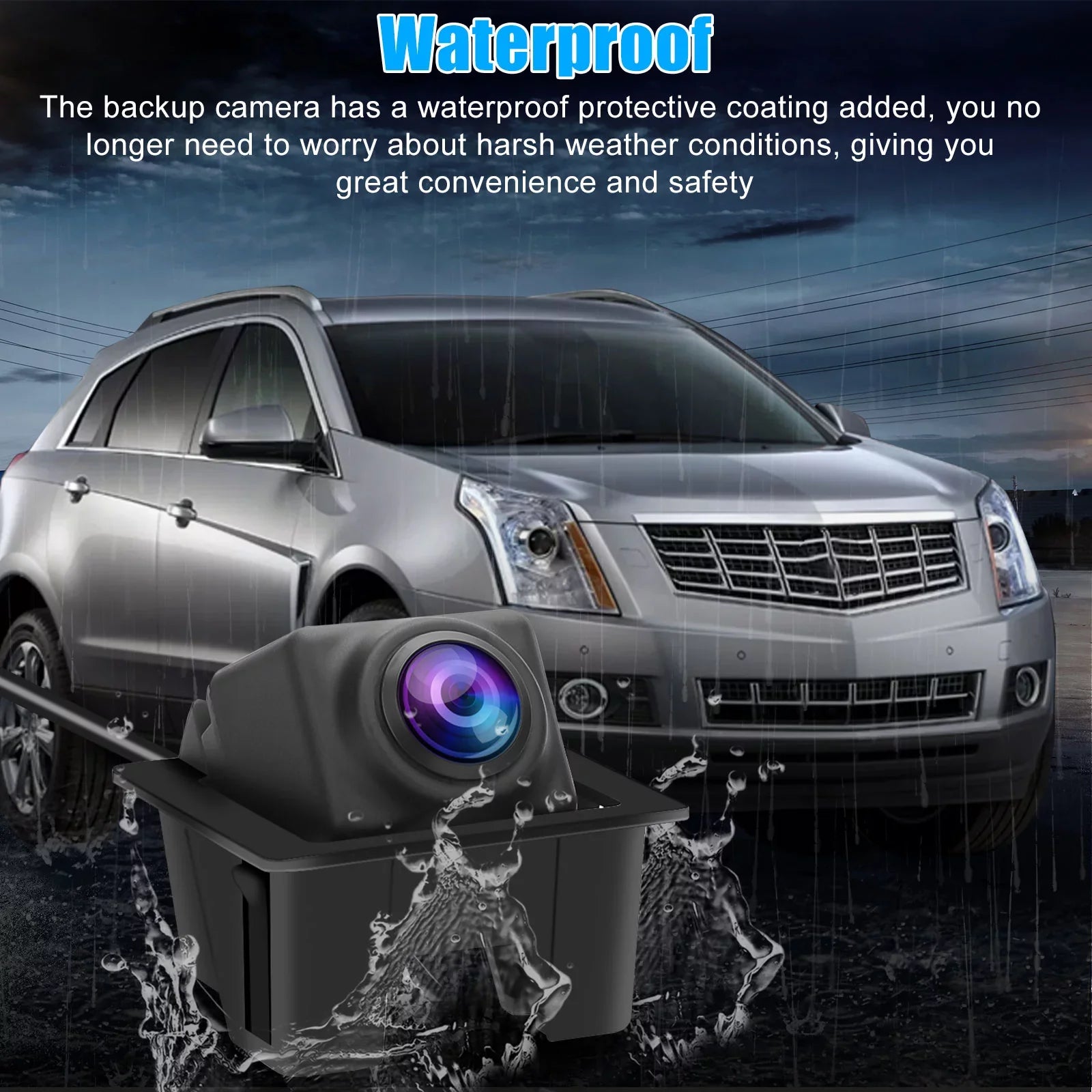 Rear View Backup Camera for Cadillac SRX, TSV Back Up Parking Assist Cam 23205689, 22915398, 15926122, 20910350 Replacement for 2010 2011 2012 2013 2014 2015 2016 Cadillac SRX