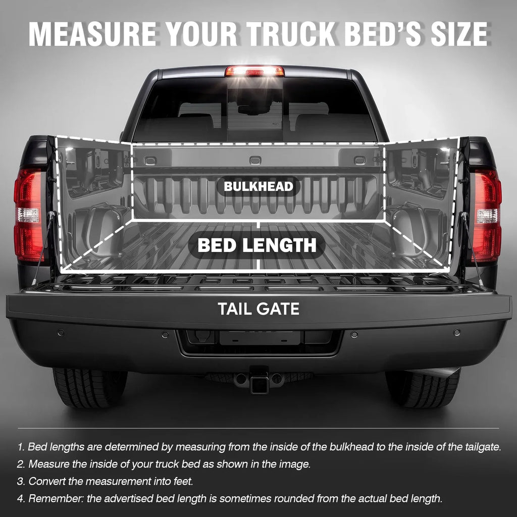DNA Motoring TTC-HARD-028 For 2009 to 2022 Ram Truck 1500 / 3500 Fleetside 6.5Ft Short Bed Hard Solid Tri -Fold Tonneau Cover