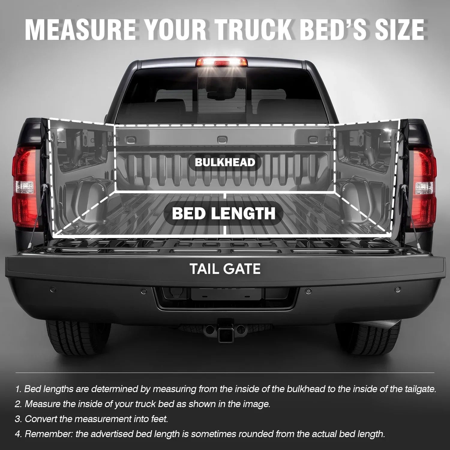 DNA Motoring TTC-HARD-028 For 2009 to 2022 Ram Truck 1500 / 3500 Fleetside 6.5Ft Short Bed Hard Solid Tri -Fold Tonneau Cover