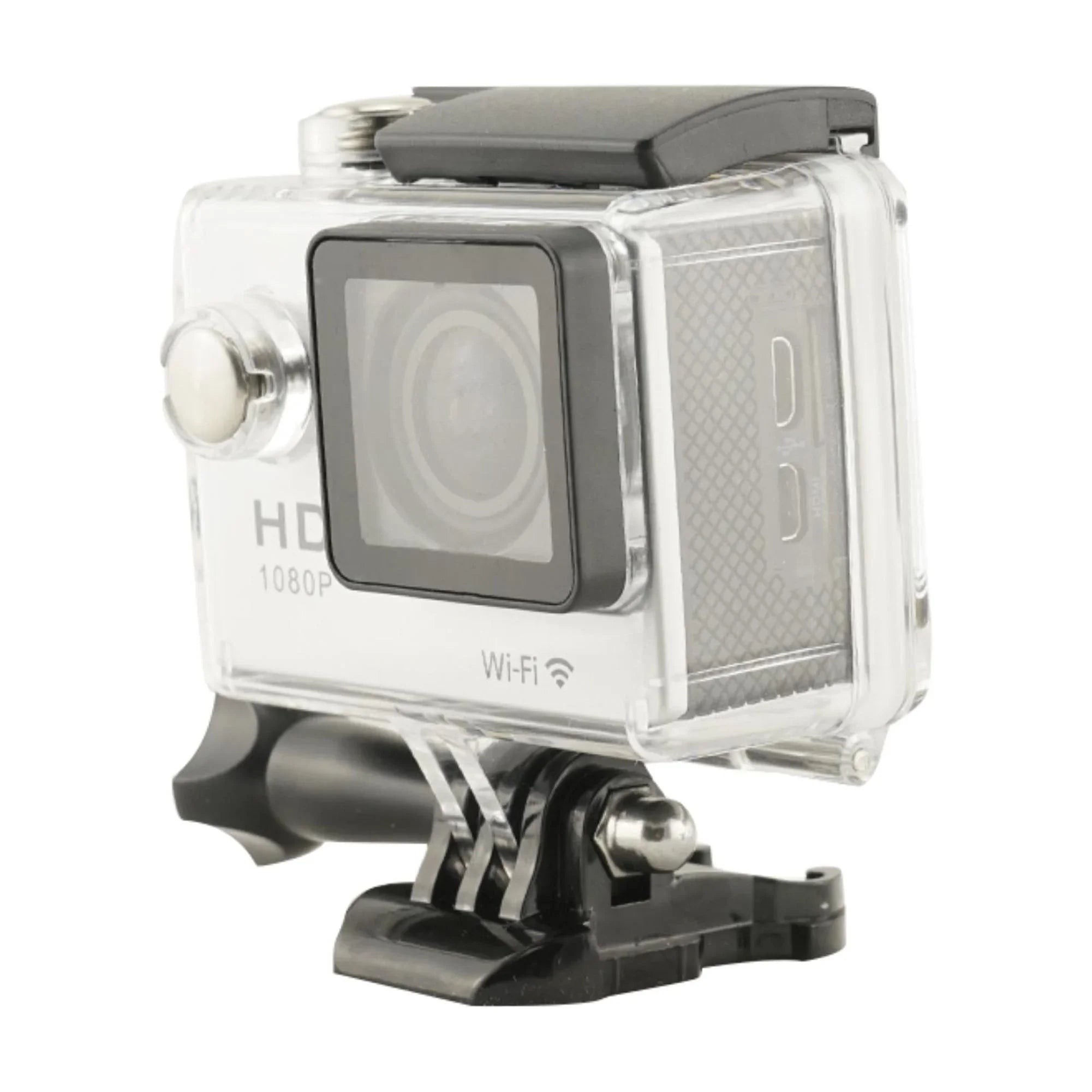 Record Every Adventure with Our Waterproof WiFi Action Camera - 1080P Video, Crystal Clear Sound, and Long-Lasting Silver Case Included