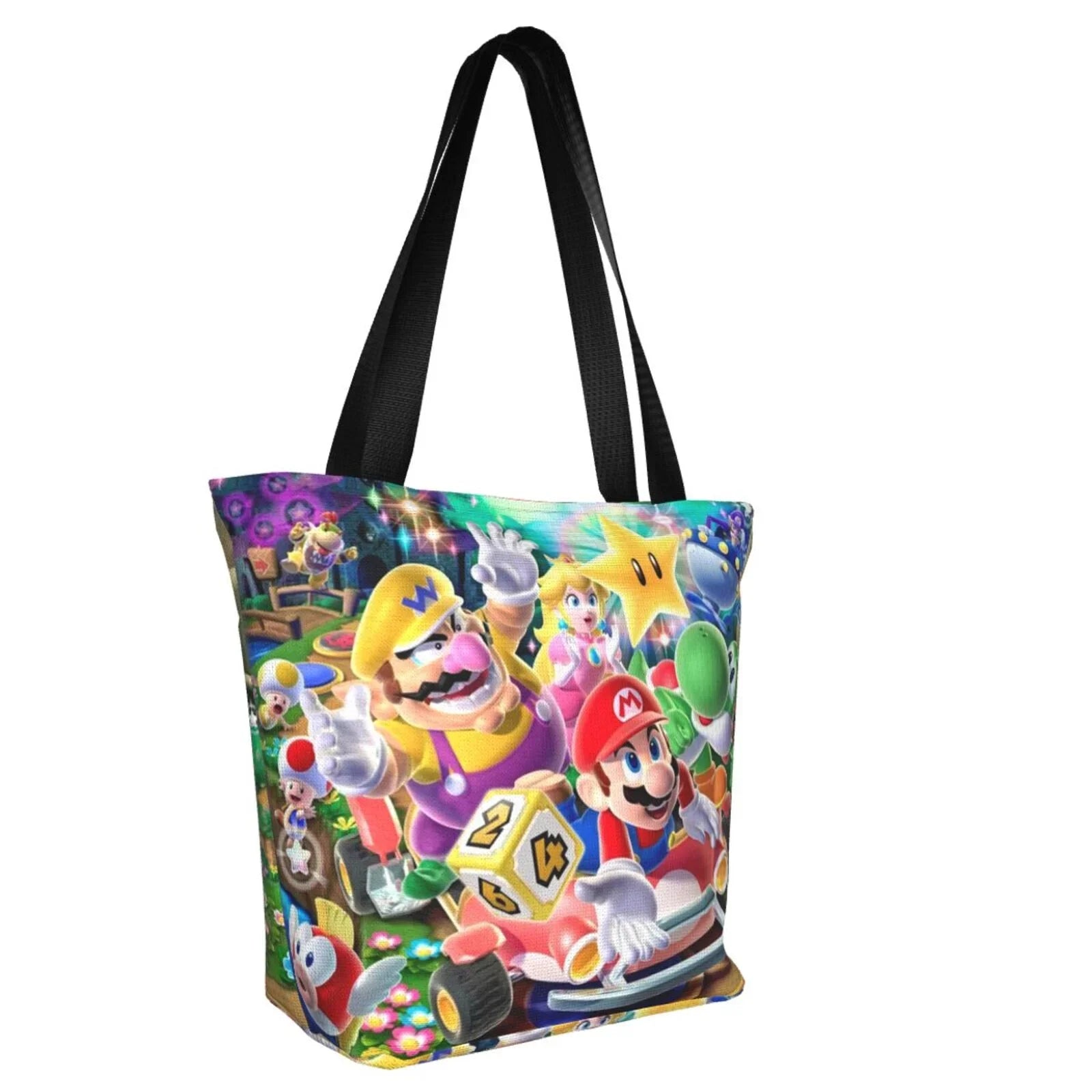 Super Mario Poster Women's Tote Bag Large Capacity Shoulder Handbag For Travel Beach Shopping Business Work School