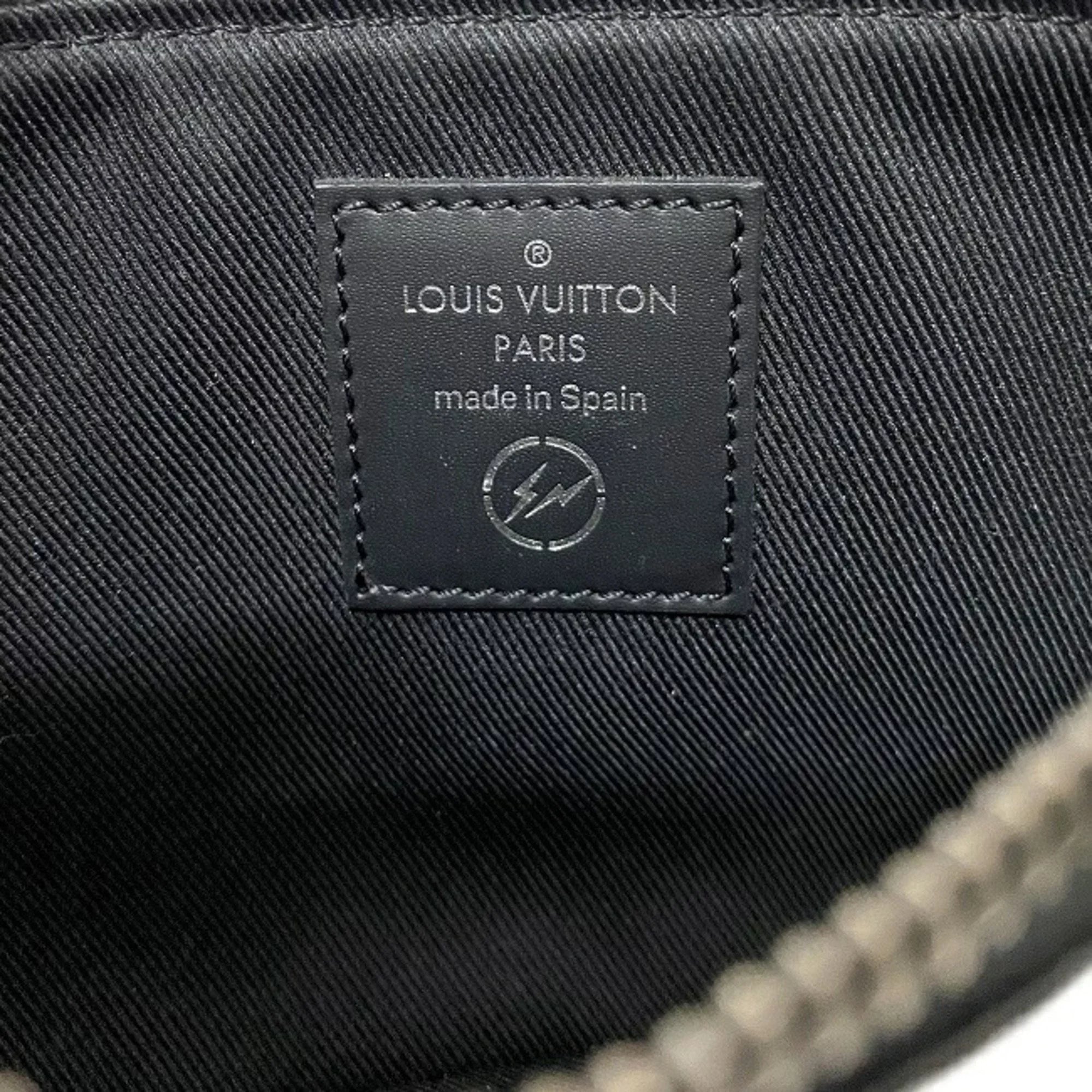 Pre-Owned Louis Vuitton Pouch Fragment iPhone Black Gray Rainbow Monogram Eclipse Flash M64433 UB1137 LOUIS VUITTON Hiroshi Fujiwara Collaboration (Good)