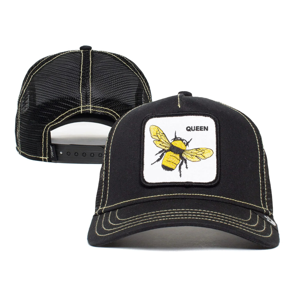 Goorin Bros. The Farm Unisex Original Adjustable Snapback Trucker Hat, Black (Queen Bee), One Size