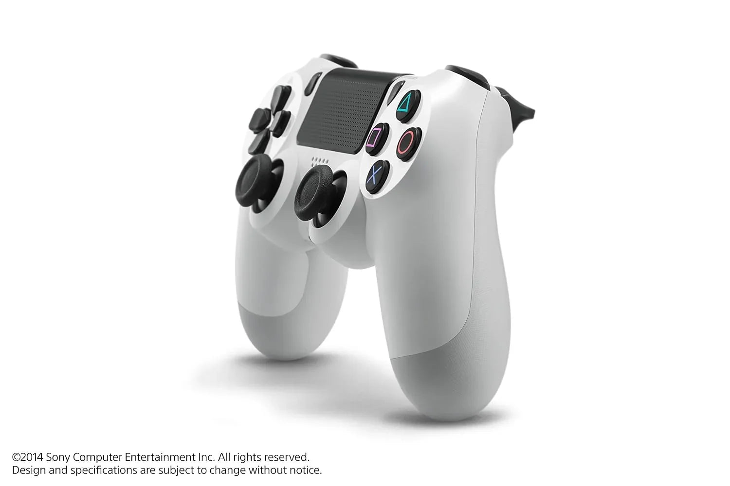PlayStation 4 DualShock Wireless Controller Bundle - White Blue - With Earbuds Like New with BOLT AXTION