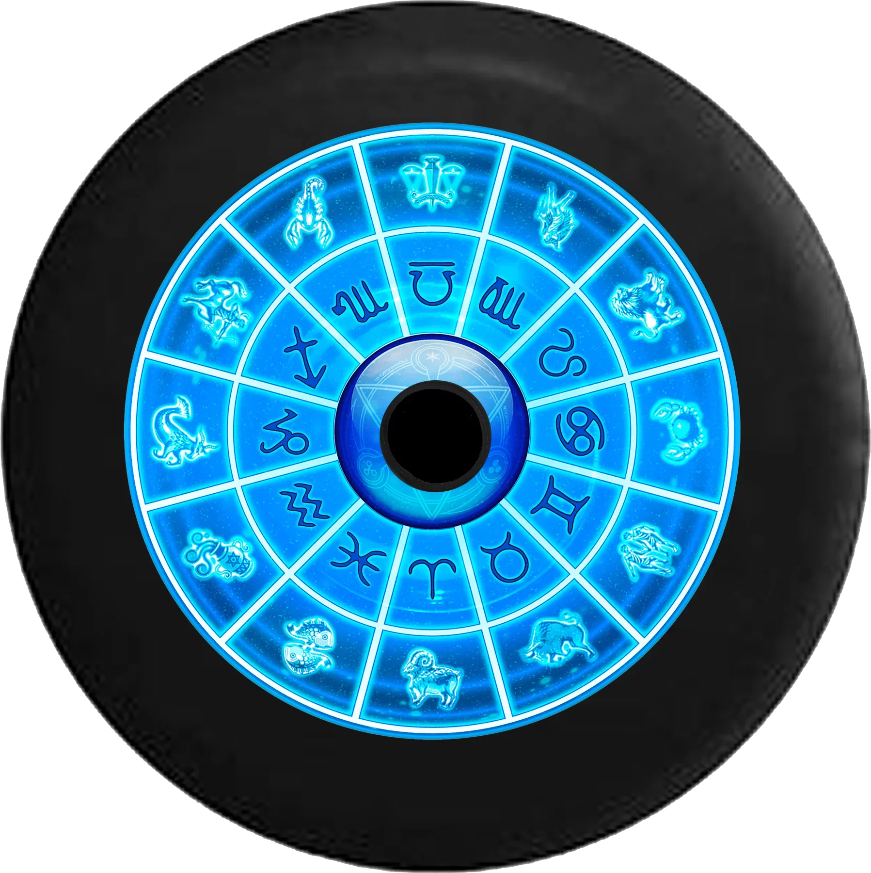2018 2019 Wrangler JL Backup Camera Zodiac Astrological Signs Sun Stars Wheel Spare Tire Cover for Jeep RV 33 Inch