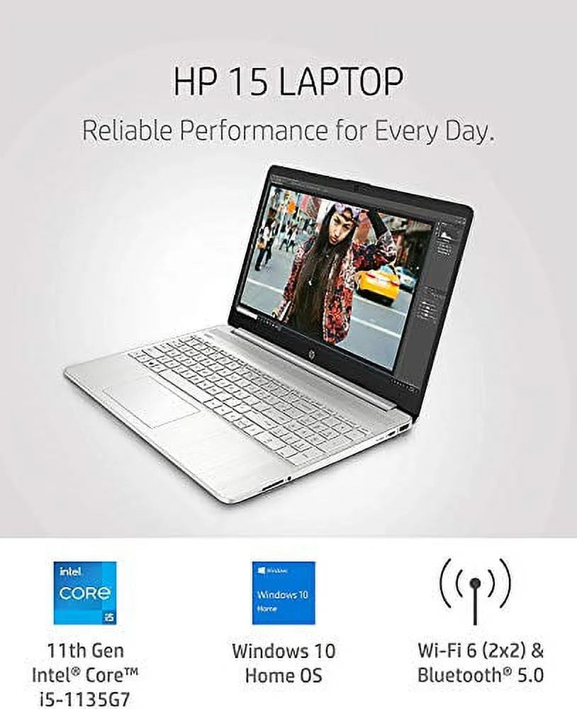 2021 Newest HP 15.6" IPS FHD Laptop, Intel i5-1135G7(Benchmark Beats Intel i7-1065G7), Intel Iris Xe, 32GB DDR4 RAM, 1024GB PCIE SSD, Fingerprint, Lightweight, Bundle HDMI, Win 10 Home, Silver