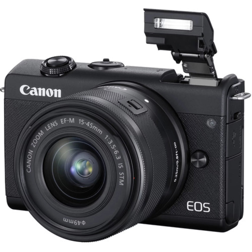 Canon EOS M200 Mirrorless Digital Camera Dual Lens Kit (Black)