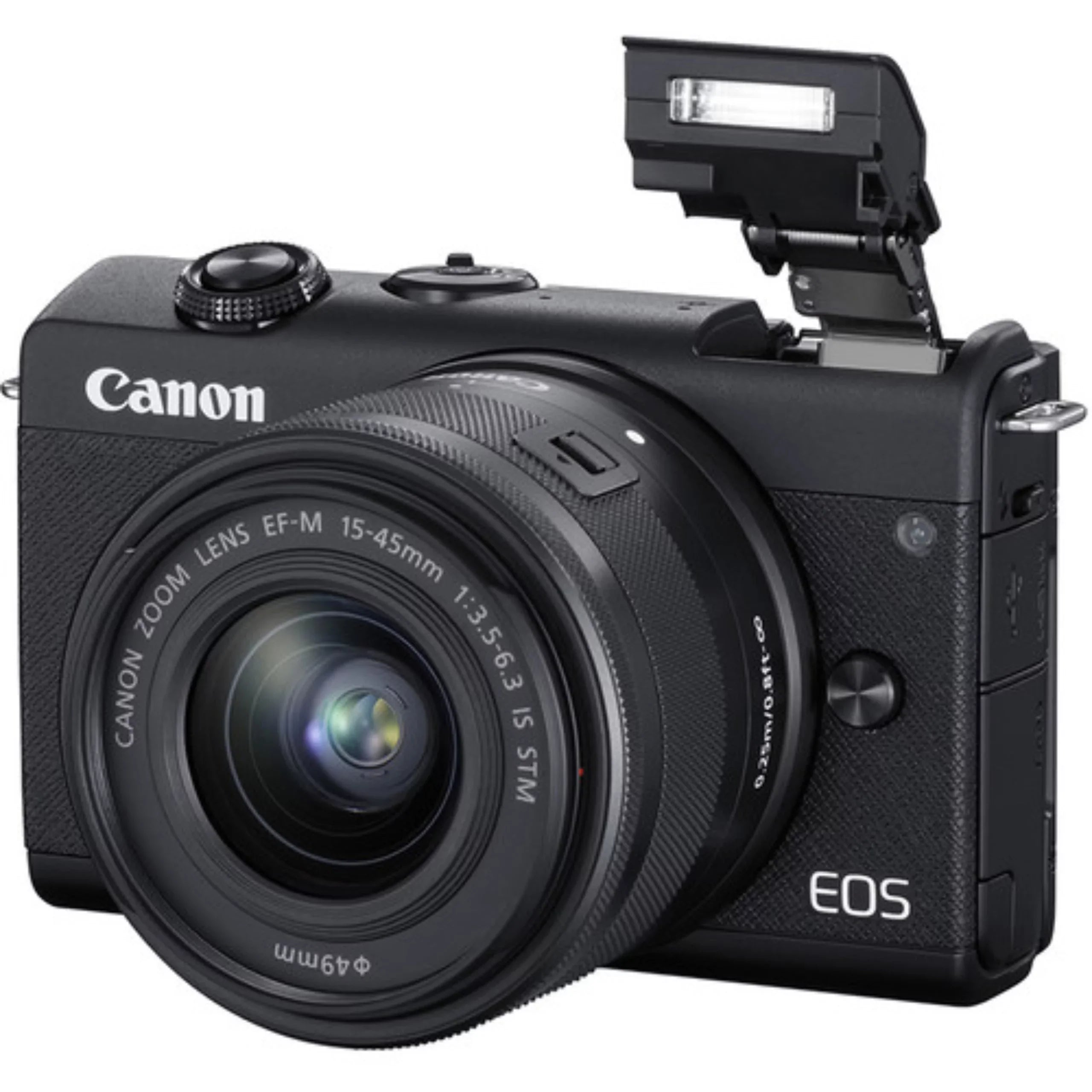 Canon EOS M200 Mirrorless Digital Camera Dual Lens Kit (Black)