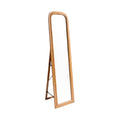Elegant Full-Length Leaning Mirror with Wooden Frame