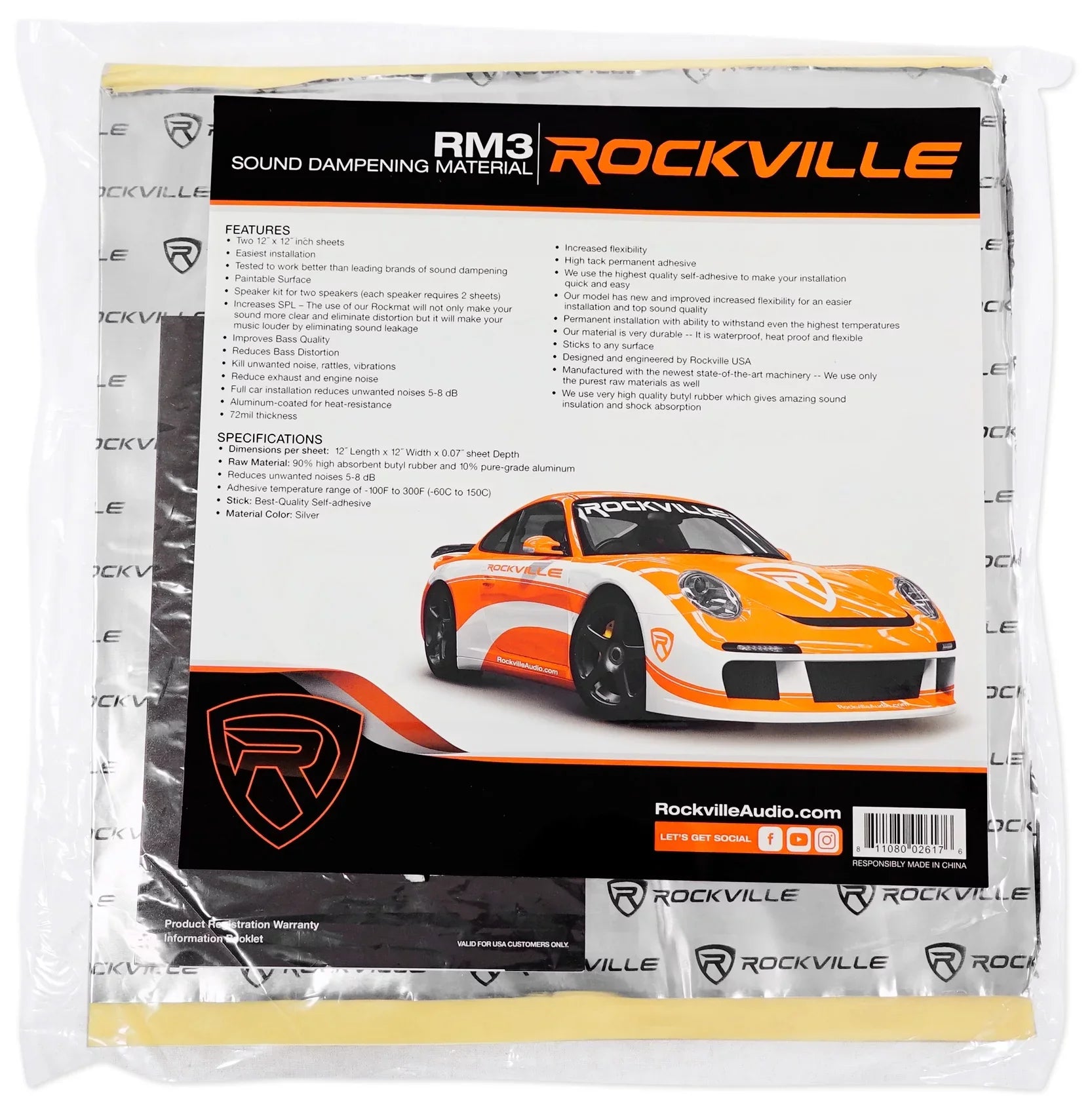 (2) Polk Audio DB572 5x7" 225w Car Audio ATV/Motorcycle/Boat Speakers + Rockmat