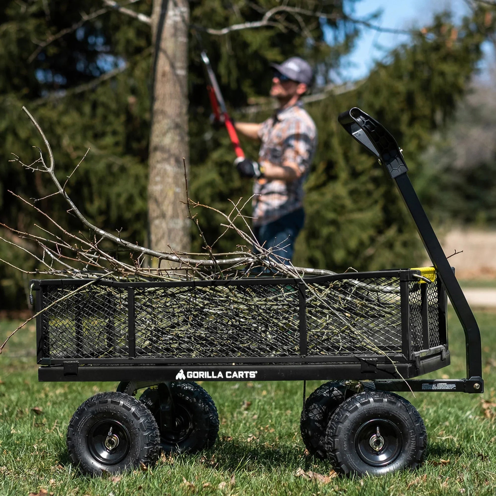 Gorilla Carts Steel Utility Cart Garden Beach Wagon, 900 Pound Capacity