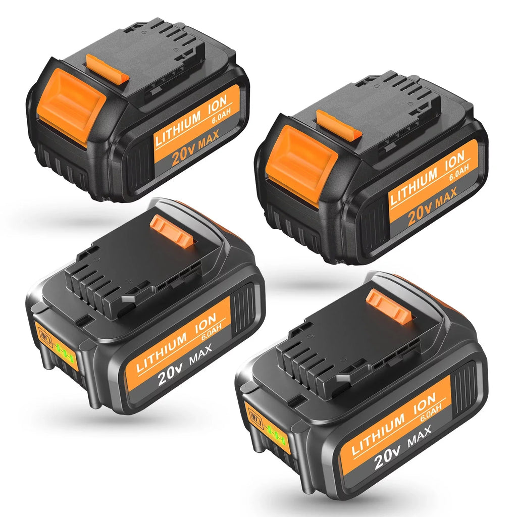 4 Pack DCB200 For DeWalt 20 Volt Max XR 6.0AH Lithium Ion Premium Battery