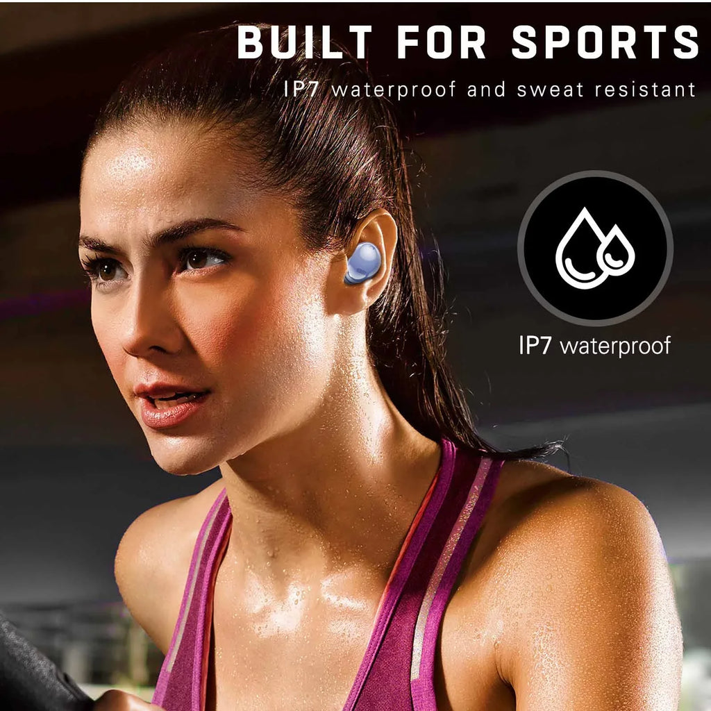 UrbanX Street Buds Pro Bluetooth Earbuds for Sony Xperia 10 II True Wireless, Noise IsoLatitudeion, Charging Case, Quality Sound, Water Resistant (US Version) - Amethyst Purple