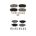 Front Rear Semi-Metallic Brake Pads Kit For 2016-2022 Mazda CX-9 KSM-100493