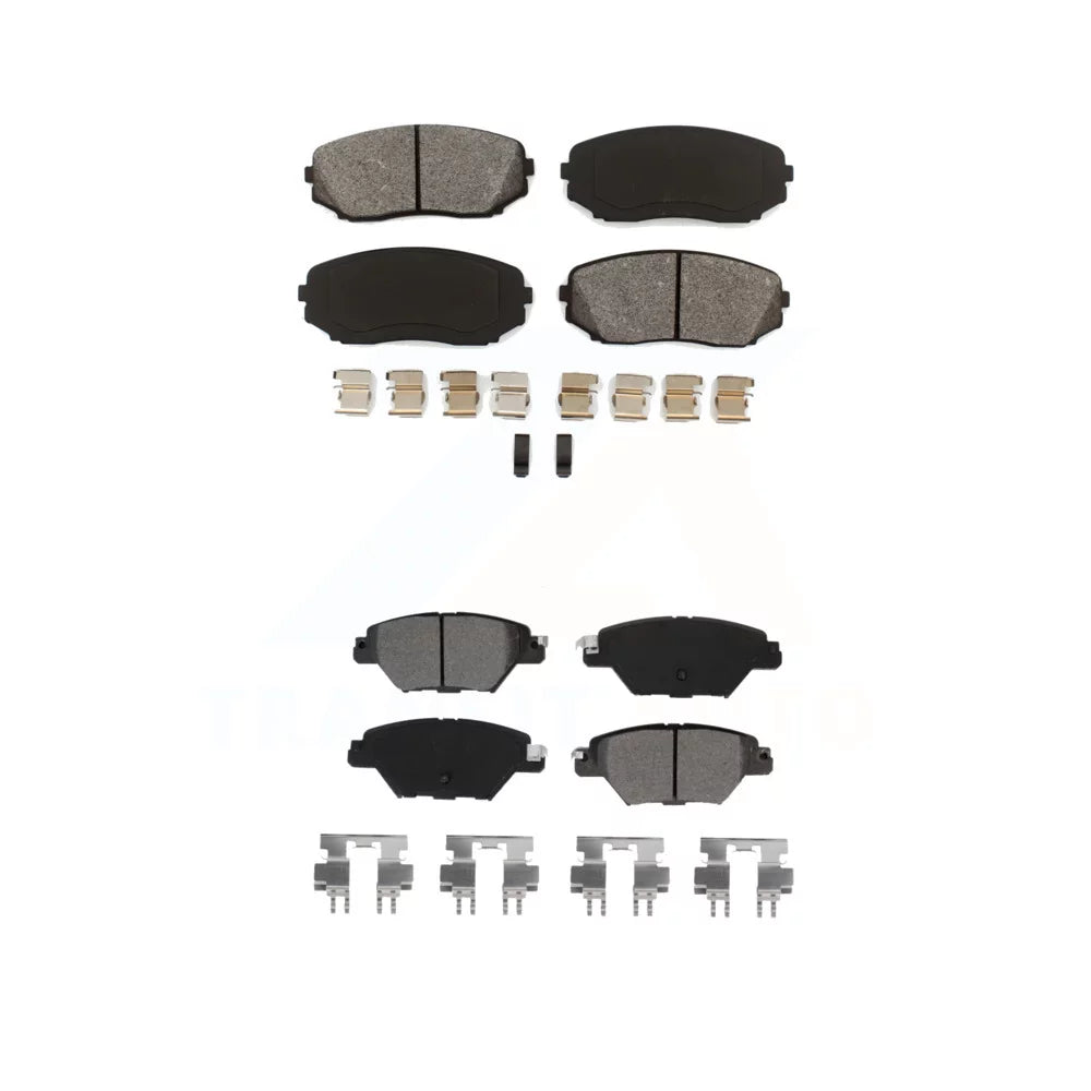 Front Rear Semi-Metallic Brake Pads Kit For 2016-2022 Mazda CX-9 KSM-100493
