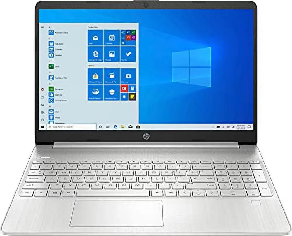 HP 2022 15.6" HD Touchdisplay Laptop PC Intel 4-Core i5-1135G7 24GB DDR4 512GB NVMe SSD Iris Xe Graphics Webcam HDMI WiFi AC RJ45 BT USB-C Backlit Keyboard Silver Windows 10 Pro w/RE Accessories