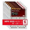 Filtrete 16x20x1, AC Furnace Air Filter, MPR 1000, Micro Allergen Defense, 6-Pack (exact dimensions 15.69 x 19.69 x 0.81)