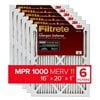 Filtrete 16x20x1, AC Furnace Air Filter, MPR 1000, Micro Allergen Defense, 6-Pack (exact dimensions 15.69 x 19.69 x 0.81)
