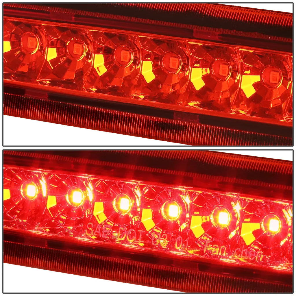 DNA Motoring 3BL-4RUNNER03-LED-RD For 2003 to 2009 Toyota 4Runner N210 Rear LED 3rd Third Tail Brake Light Stop Lamp Red Housing 04 05 06 07 08