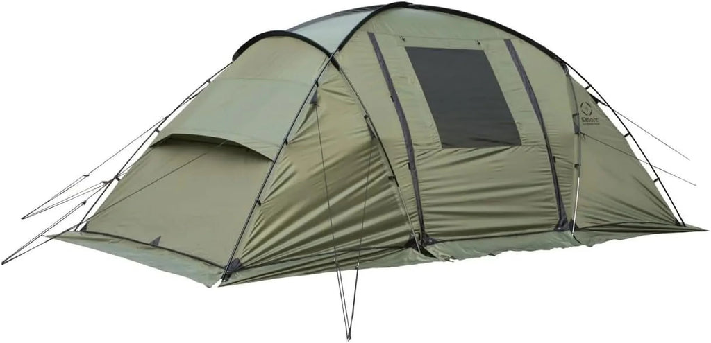 YANPO Glamping Tent with Porch, 2/3/4/5/6 Person Durable Weatherproof Camping Tent, Large Family Tent with Room Divider, Easy Setup Tent with Screen Room