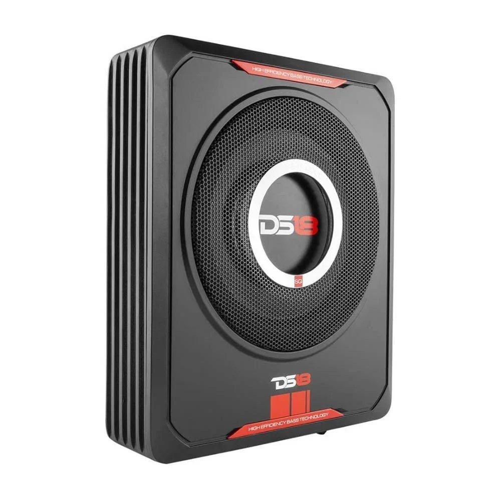 DS18 8" Amplified Subwoofer Slim 2 Ohm 1 x 150 Watts RMS High Efficiency SQBASS