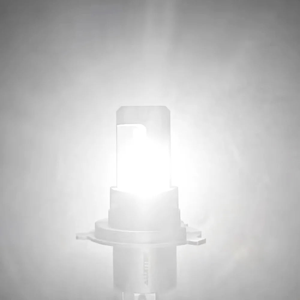 AUXITO 2024 Upgraded H4 9003 LED Headlight Bulb, 800% Super Bright, 6500K White Wireless H4 LED Bulbs, 9003 Headlight Bulb with Fan, Pack of 2