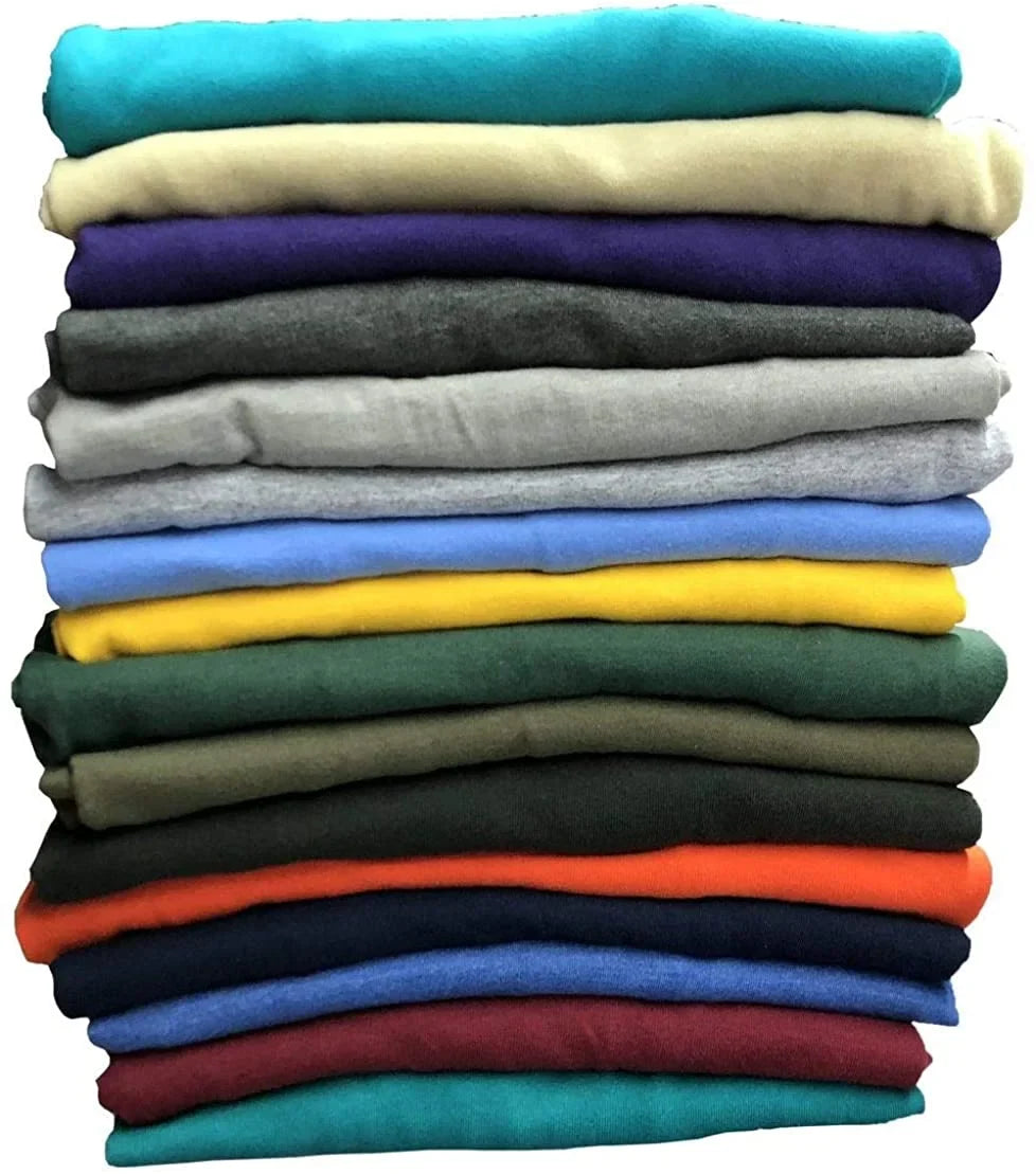 60 Pack of Bulk Mens Cotton Crew Tshirts, Assorted Wholepromotion Sleeve Tee Shirts (60 Pack Mens Tshirts Pack A, Small)