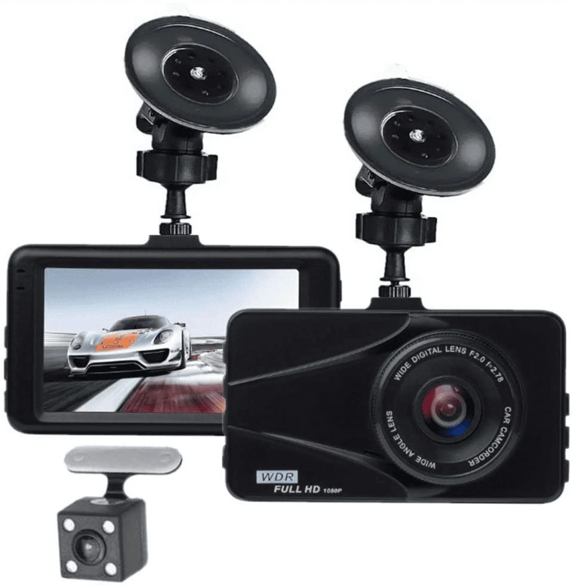 T670 Plus DVR Dash Cam For Chrysler Dual Travel Recorder Full HD 3" LCD Screen 170° Wide Angle, WDR, G-Sensor, Loop Recording Motion Detection Excellent Video Images