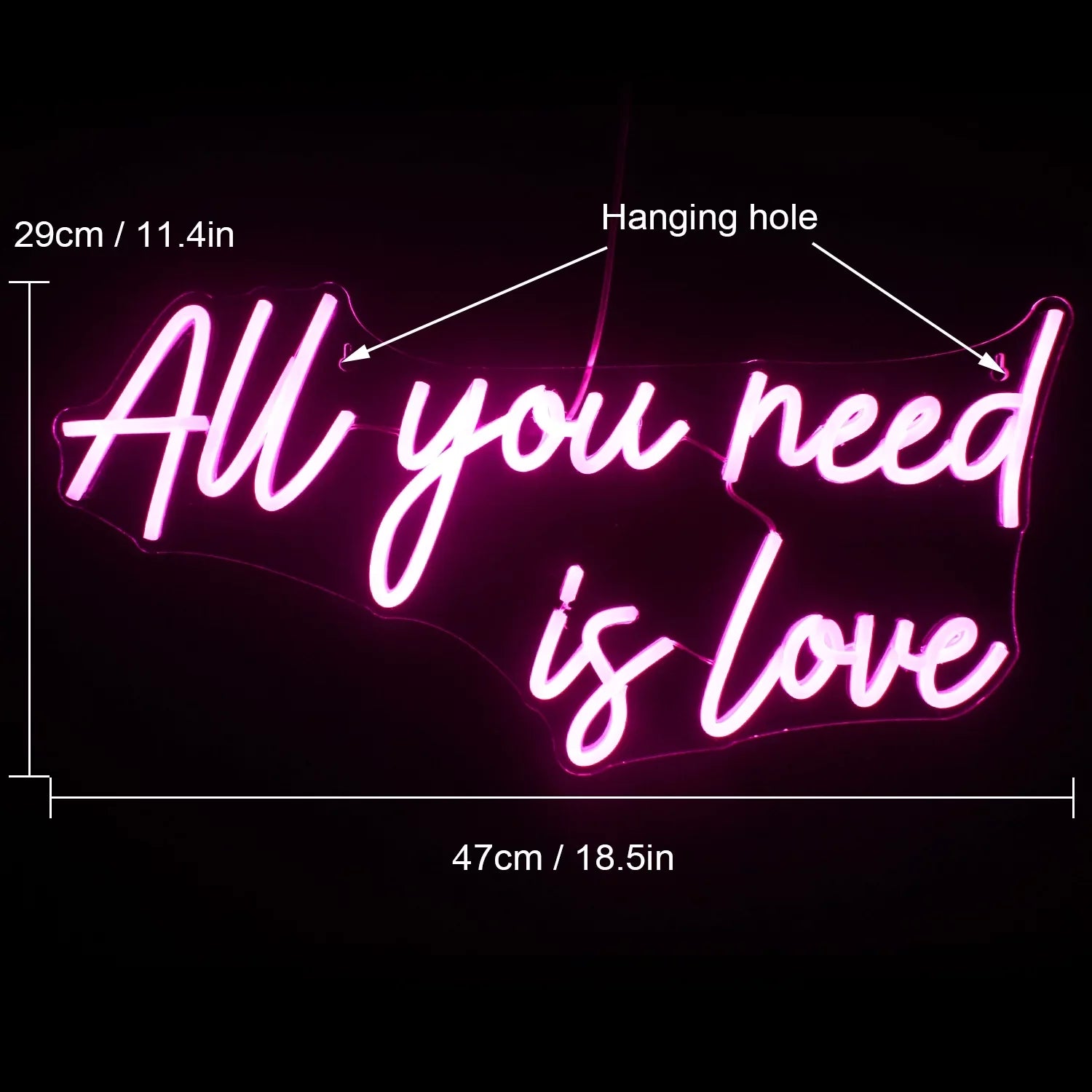 Hello Rosa All Your Need Is Love LED Neon Light Signs USB Power for Home Wedding Party Bar Bedroom Decoration