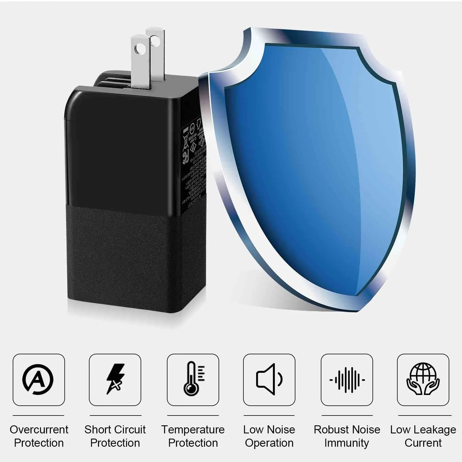UrbanX 65W Fast Travel Charger with 3 Ports - USB & Dual USB-C - High-Speed Charging Compatible with Coolpad Cool S1, iPhone, Samsung Galaxy, Google Pixel, MacBook, Steam Deck, Laptops & Phones